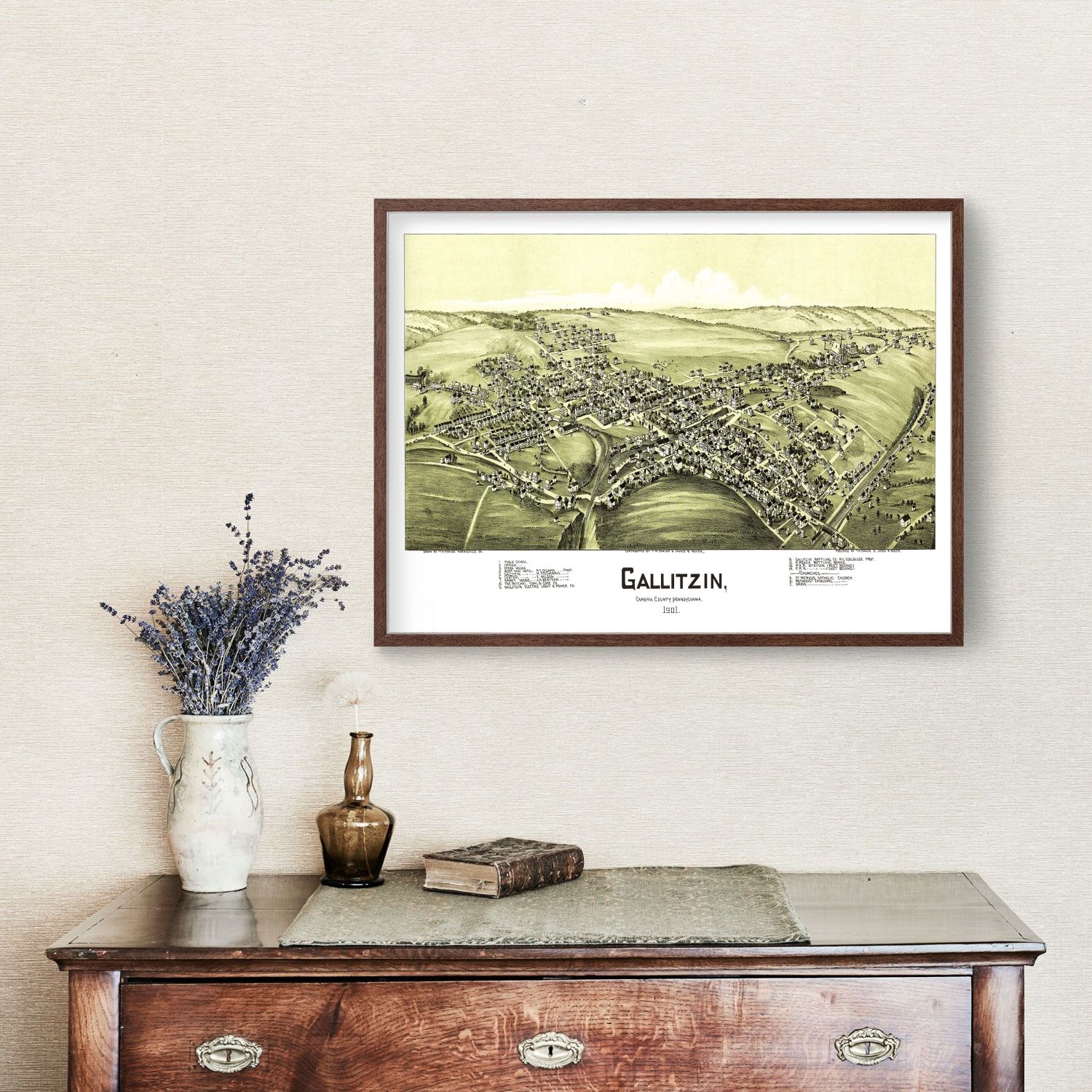 Vintage Map of Gallitzin, Pennsylvania 1901