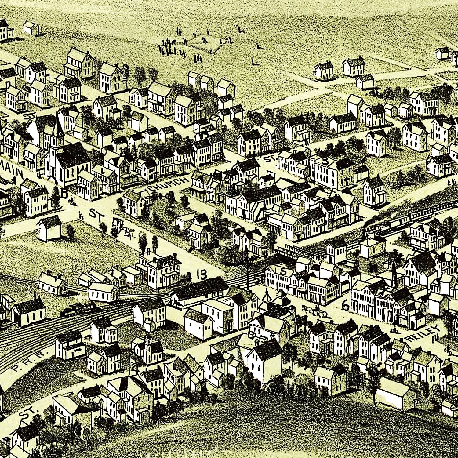 Vintage Map of Gallitzin, Pennsylvania 1901