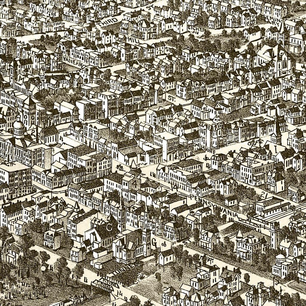 Vintage Map of Greensburg, Pennsylvania 1901