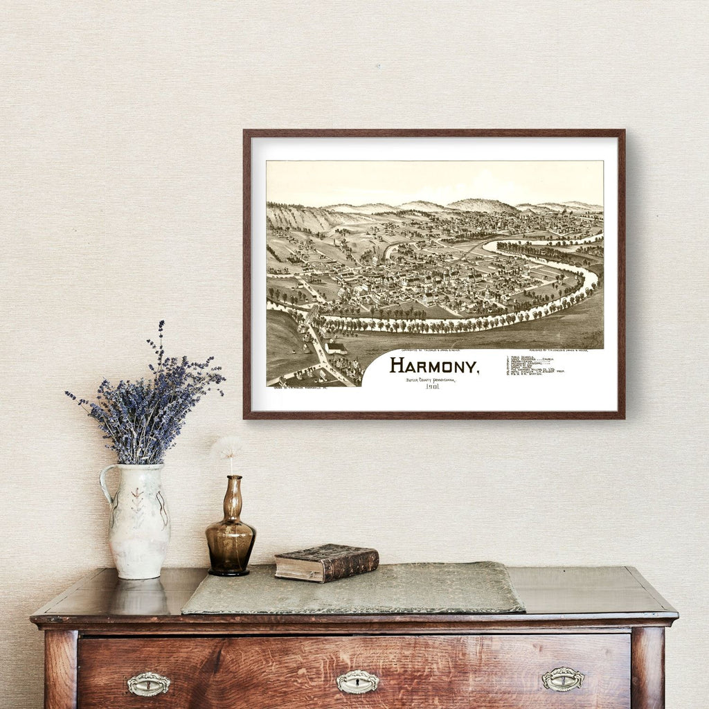 Vintage Map of Harmony, Pennsylvania 1901