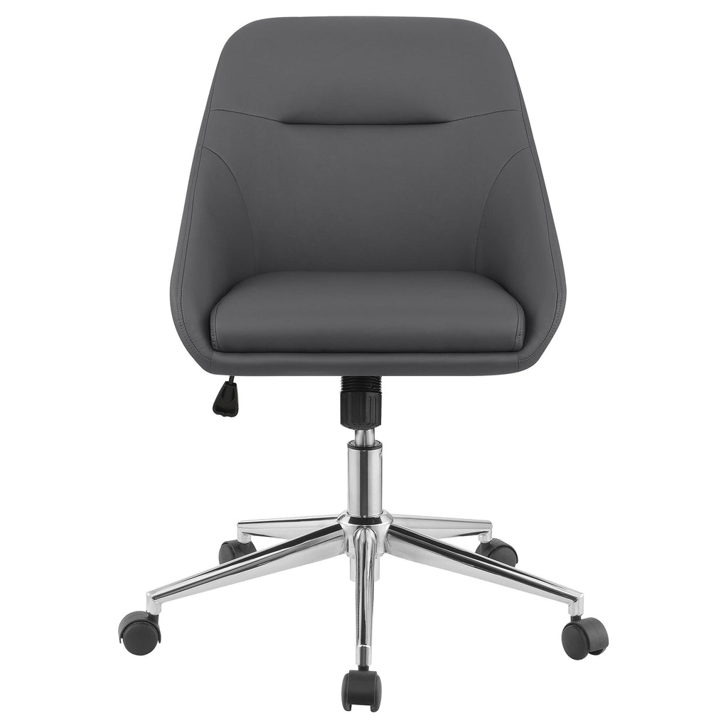 Jackman Grey Upholstered Adjustable Home Office Desk Chair