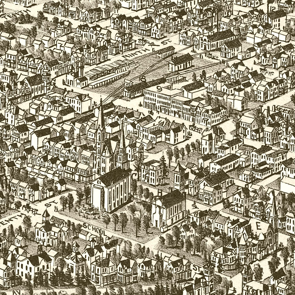 Vintage Map of Indiana, Pennsylvania 1900