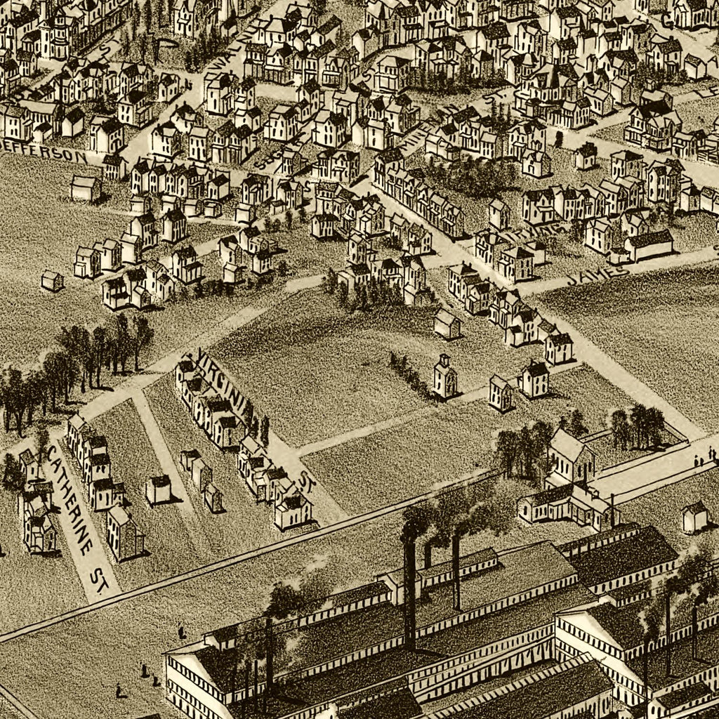 Vintage Map of Latrobe, Pennsylvania 1900