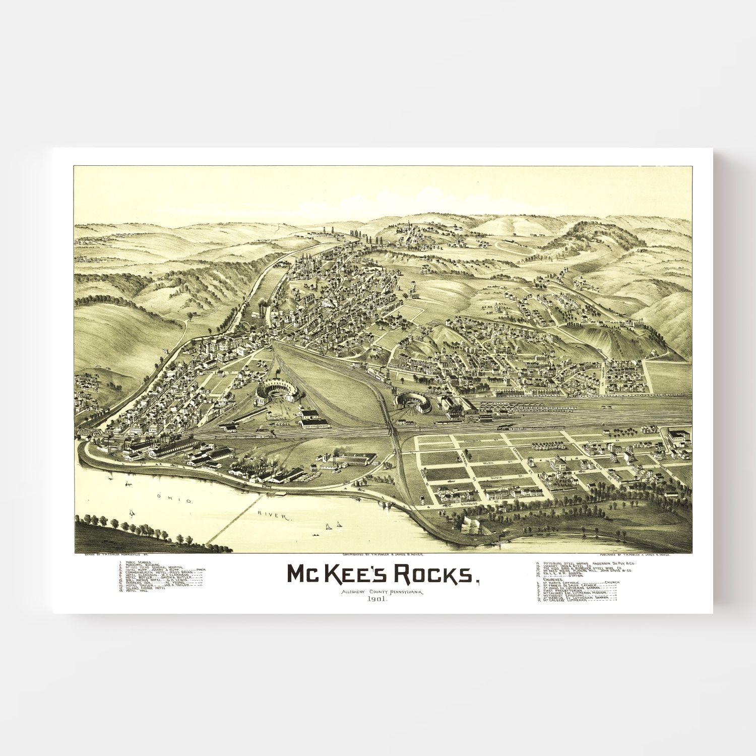 Vintage Map of McKee's Rocks, Pennsylvania 1901