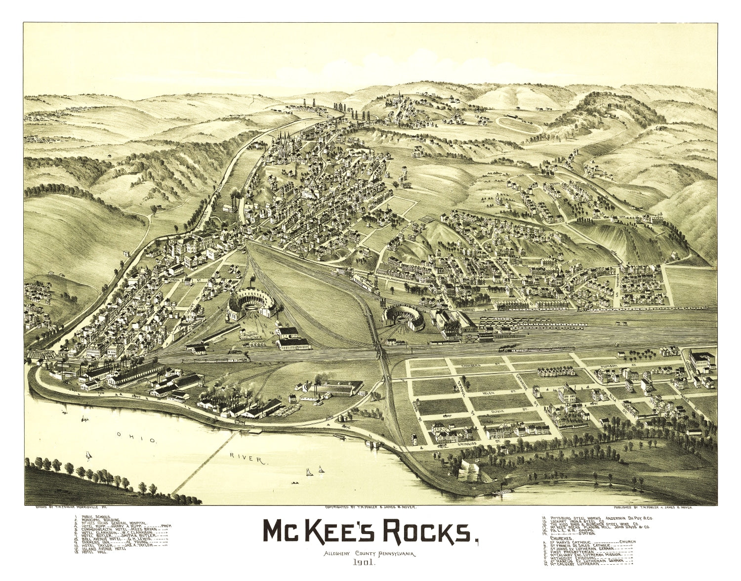Vintage Map of McKee's Rocks, Pennsylvania 1901