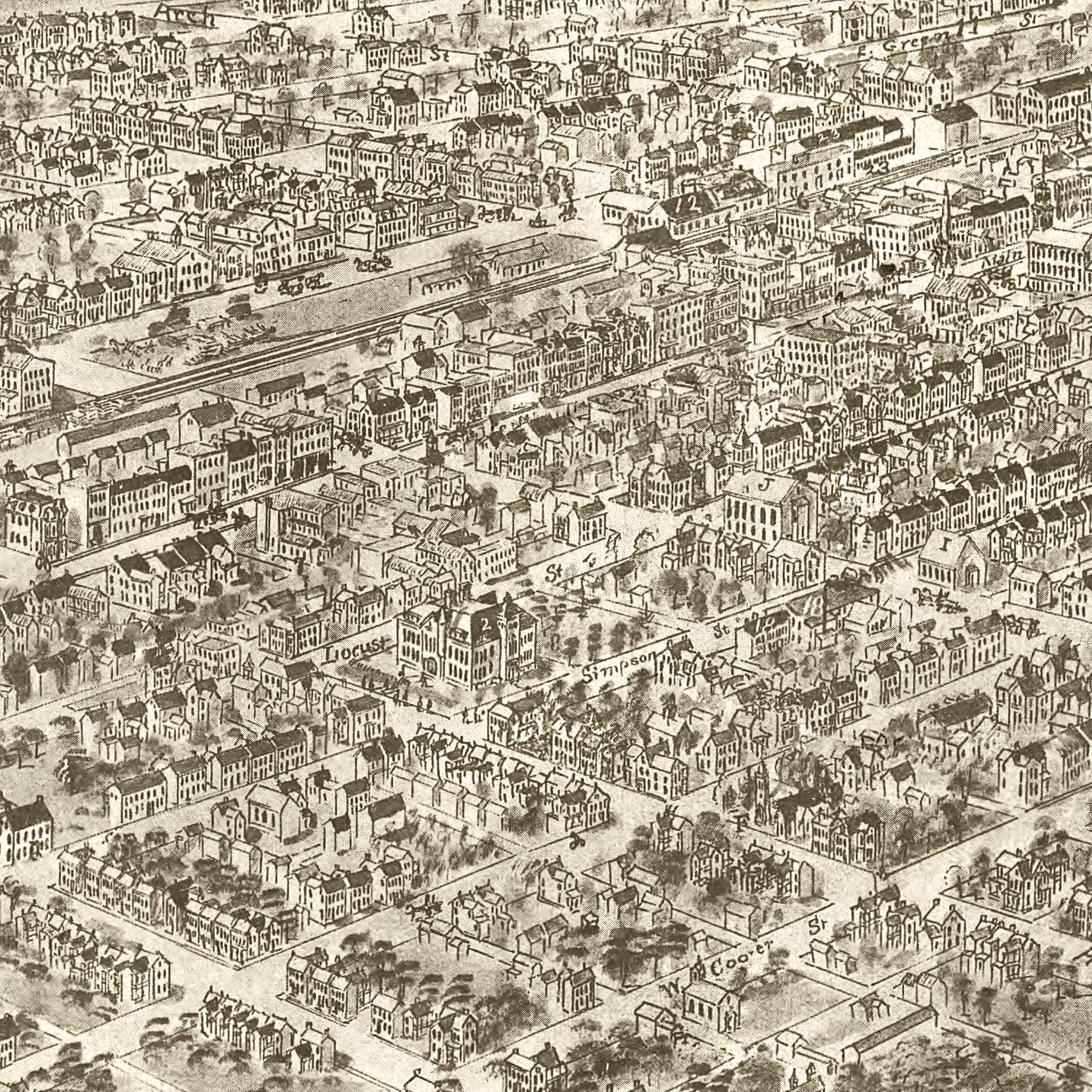 Vintage Map of Mechanicsburg, Pennsylvania 1903