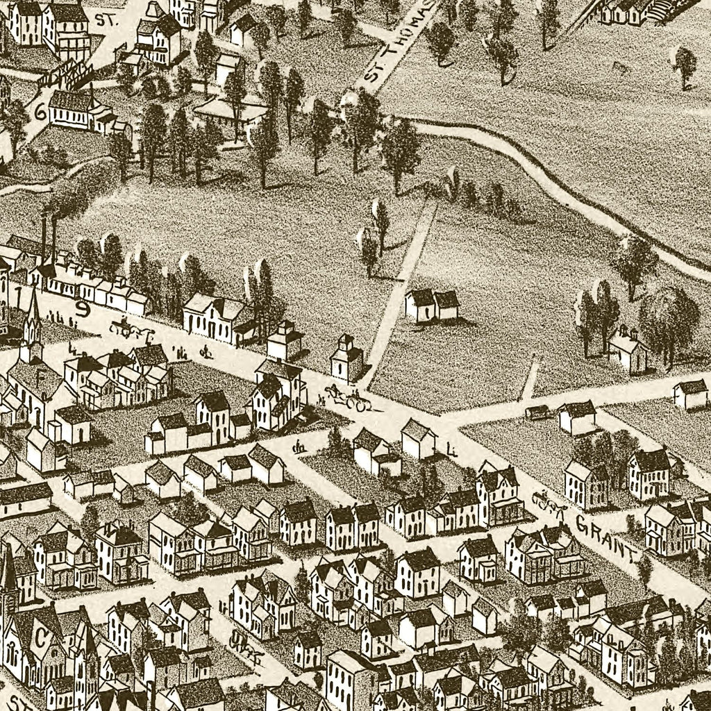 Vintage Map of Meyersdale, Pennsylvania 1900