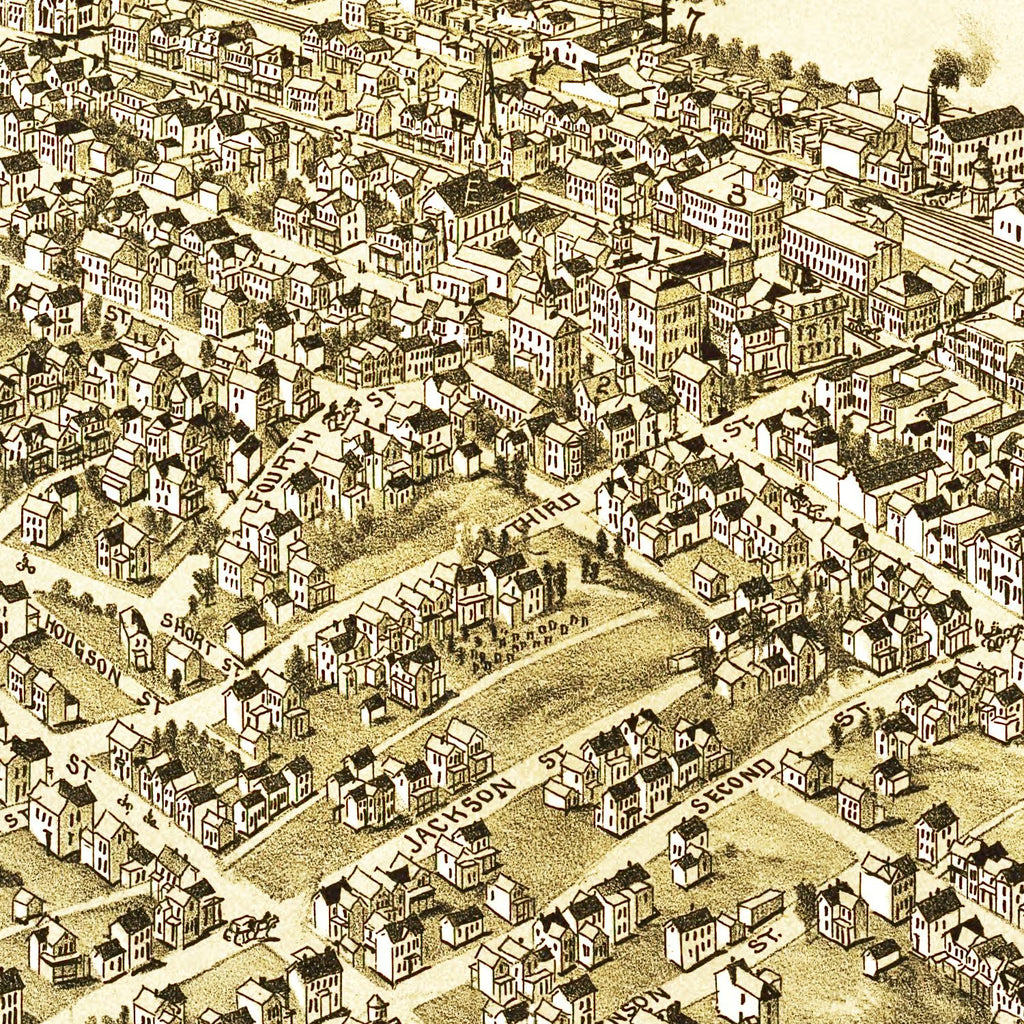 Vintage Map of Monongahela City, Pennsylvania 1902