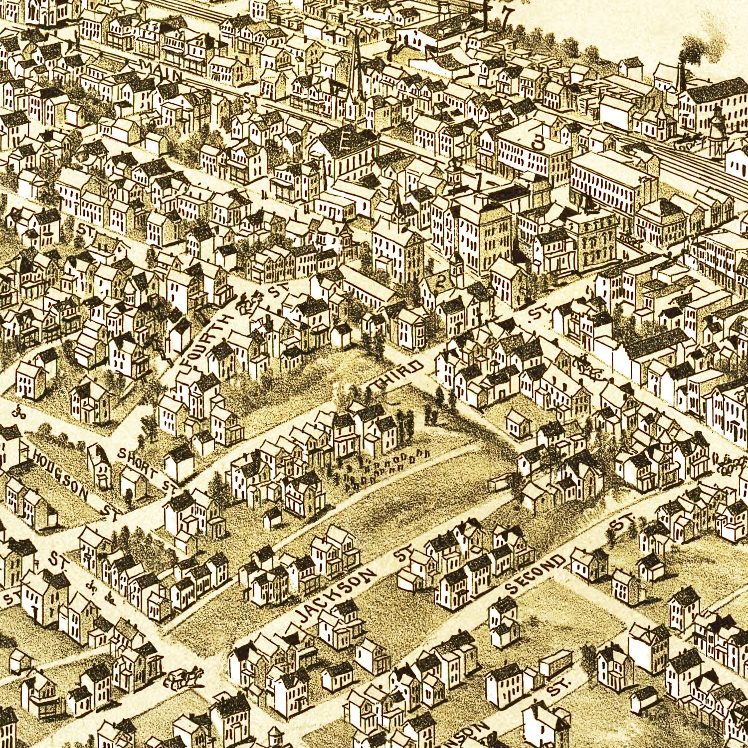 Vintage Map of Monongahela City, Pennsylvania 1902