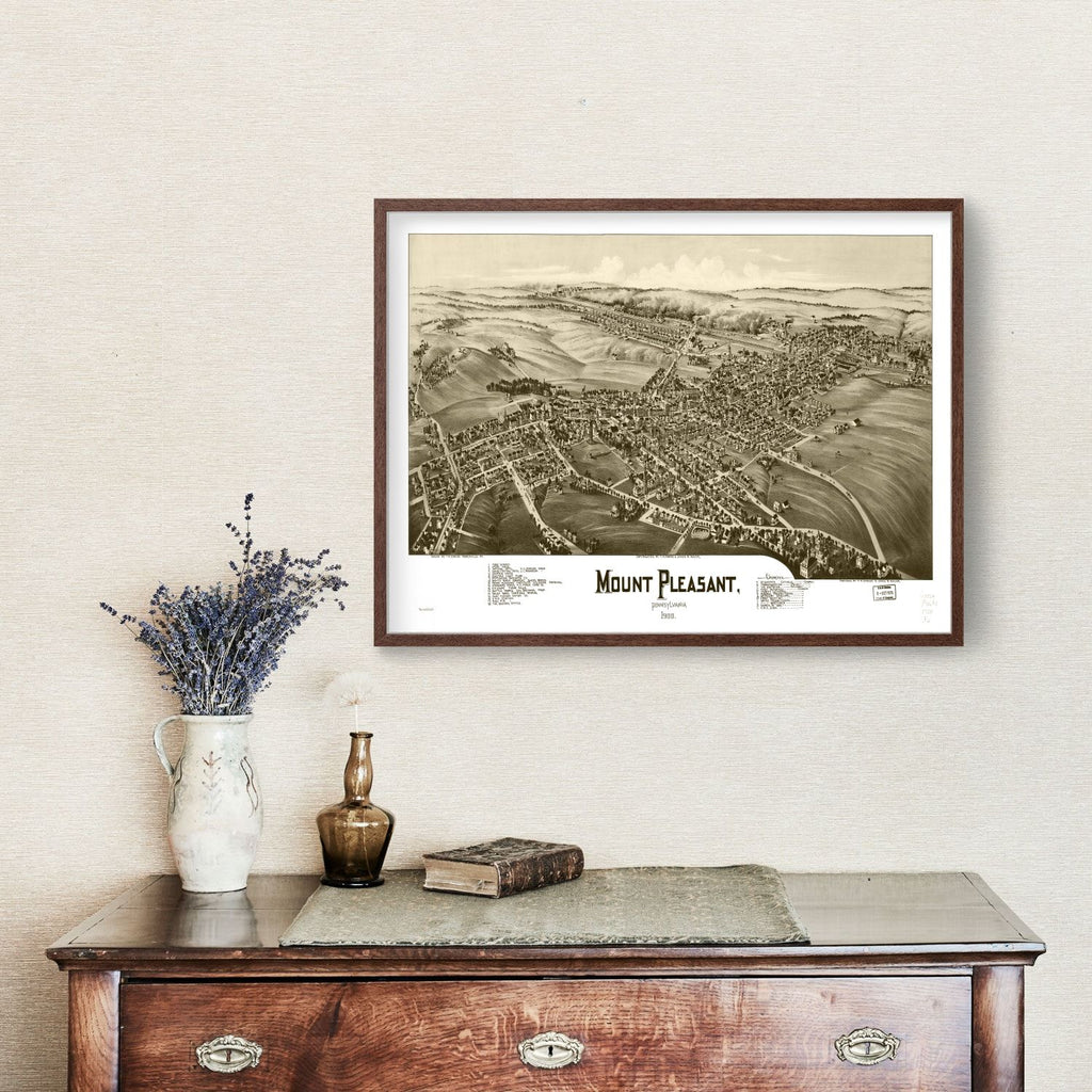 Vintage Map of Mount Pleasant, Pennsylvania 1900