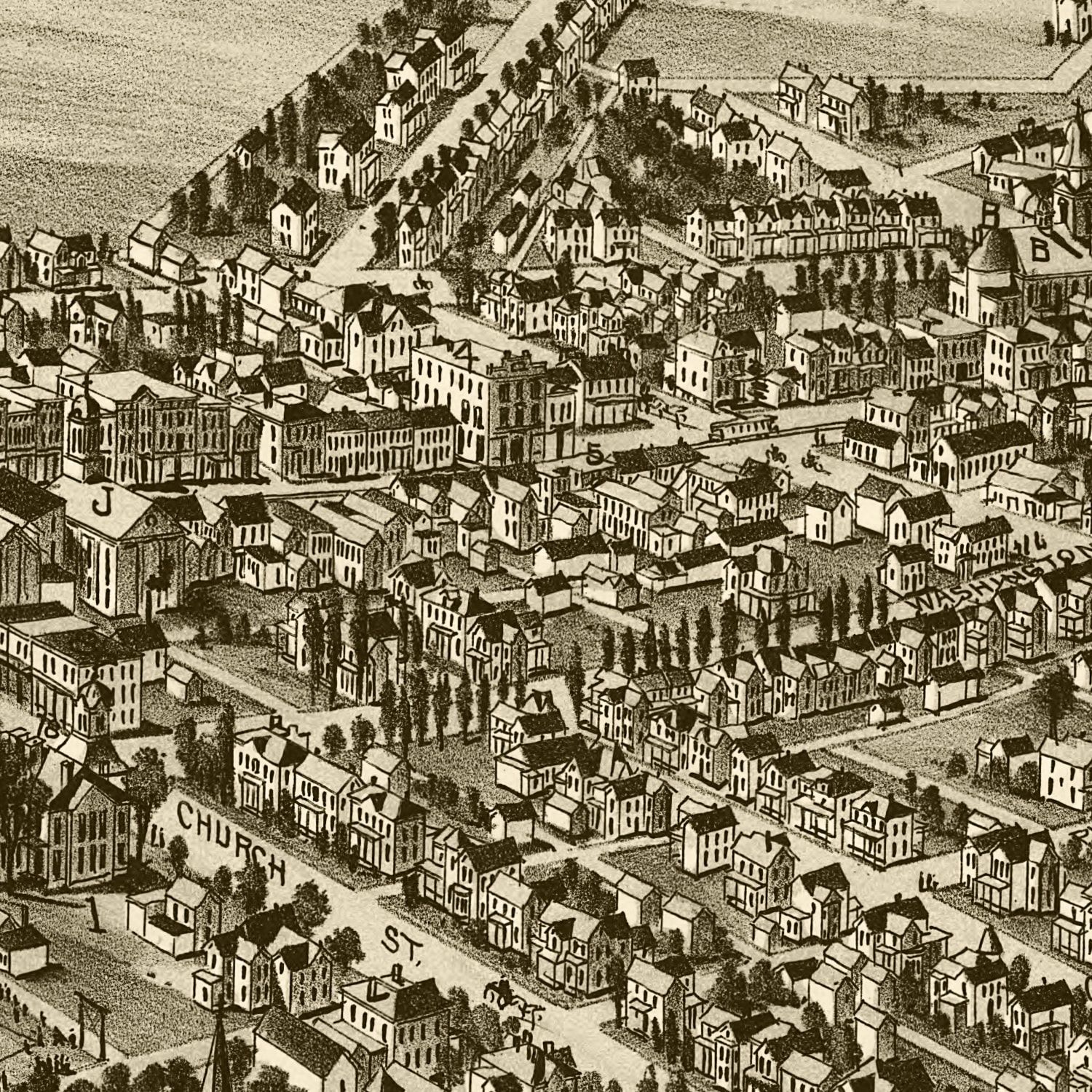 Vintage Map of Mount Pleasant, Pennsylvania 1900