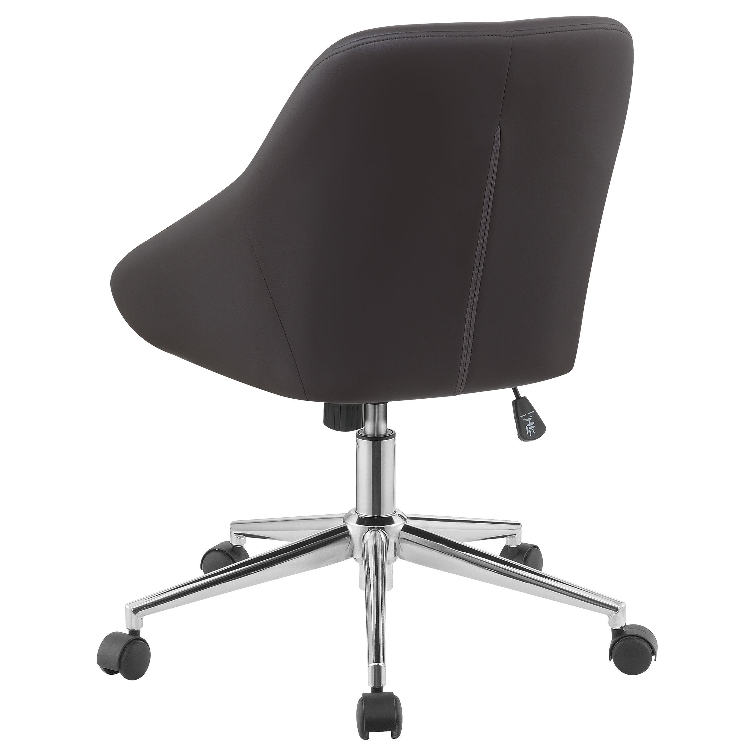 Jackman Brown Upholstered Adjustable Home Office Desk Chair