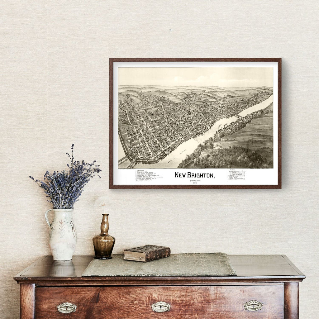 Vintage Map of New Brighton, Pennsylvania 1901