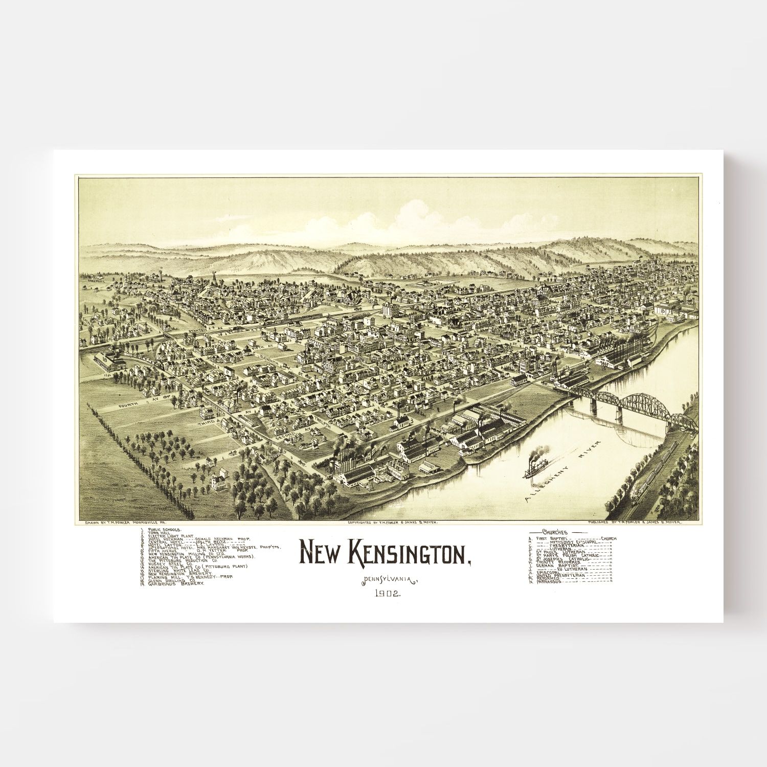 Vintage Map of New Kensington, Pennsylvania 1902