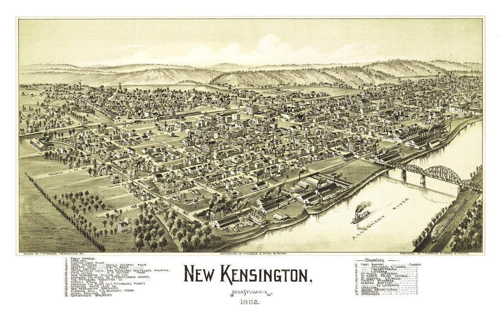 Vintage Map of New Kensington, Pennsylvania 1902