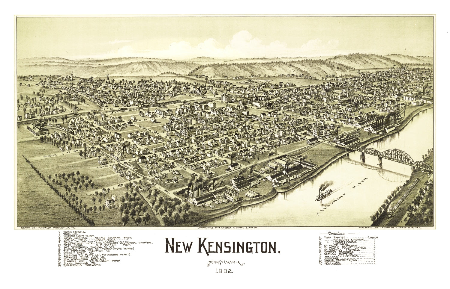 Vintage Map of New Kensington, Pennsylvania 1902