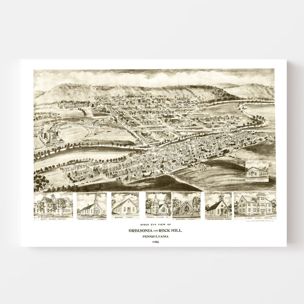 Vintage Map of Orbisonia, Pennsylvania 1906