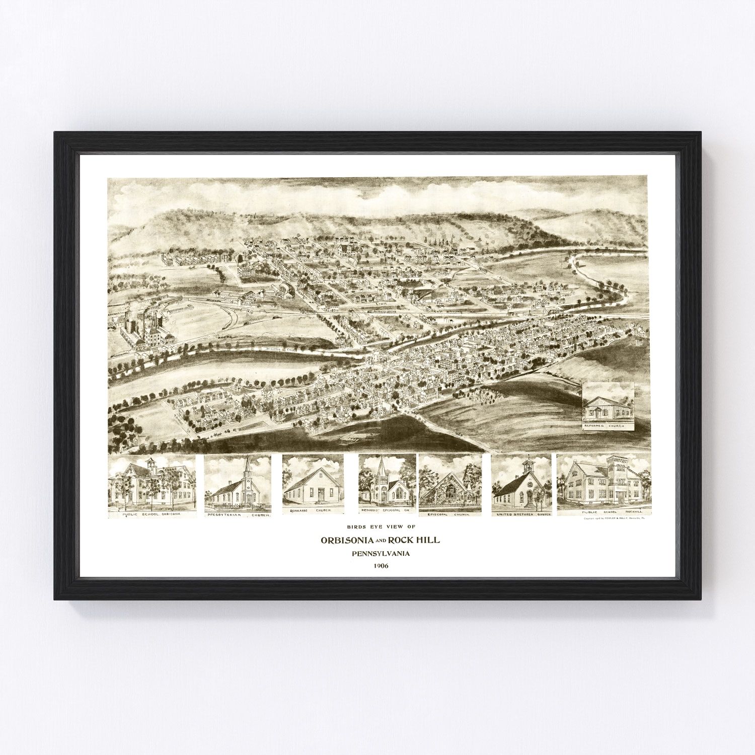 Vintage Map of Orbisonia, Pennsylvania 1906