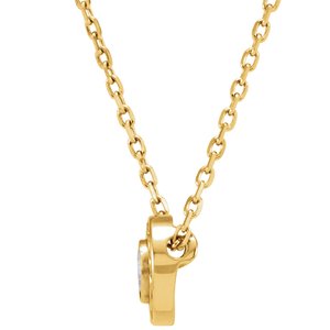 14K Yellow Gold 1/10 CTW Natural Diamond Slide 16" Necklace