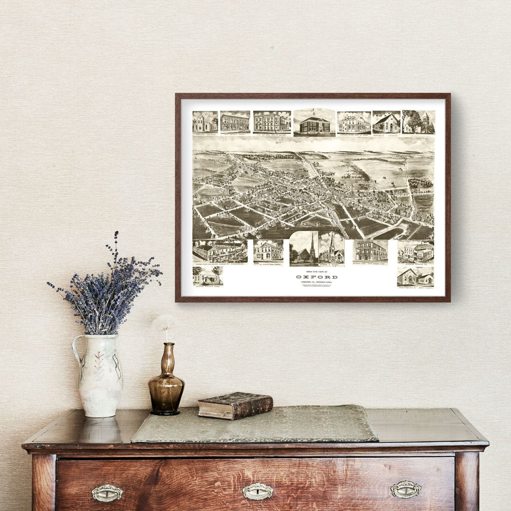 Vintage Map of Oxford, Pennsylvania 1907