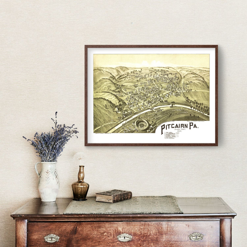Vintage Map of Pitcaim, Pennsylvania 1901