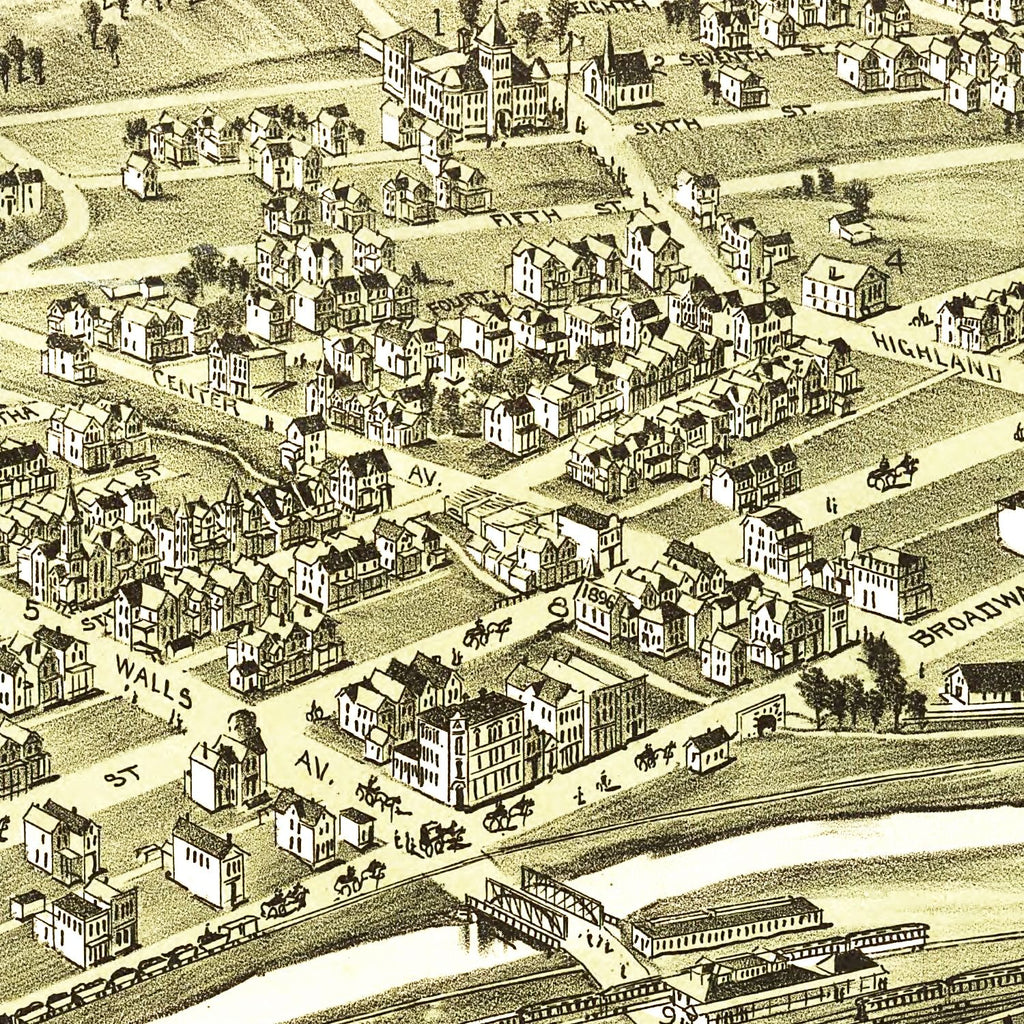 Vintage Map of Pitcaim, Pennsylvania 1901