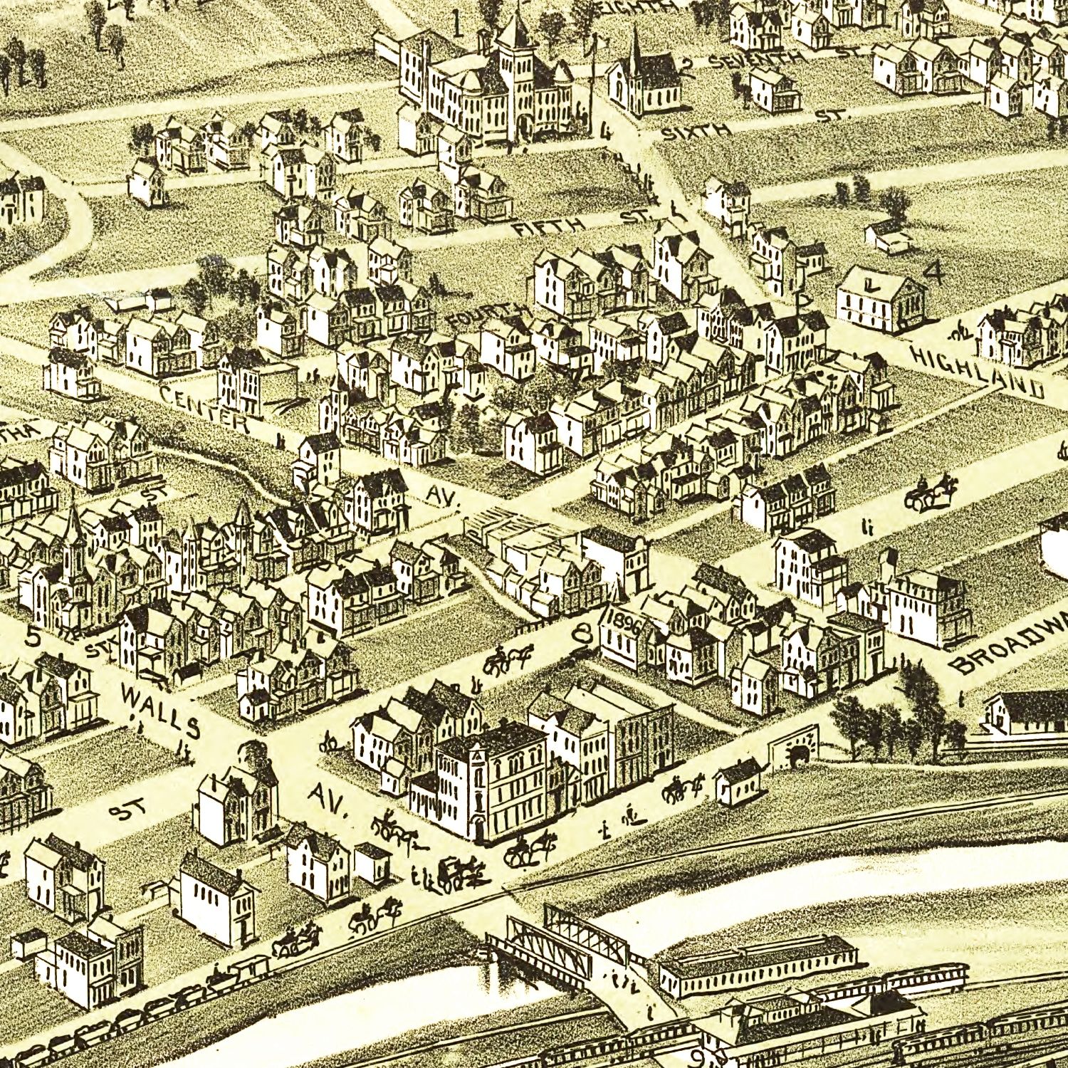 Vintage Map of Pitcaim, Pennsylvania 1901