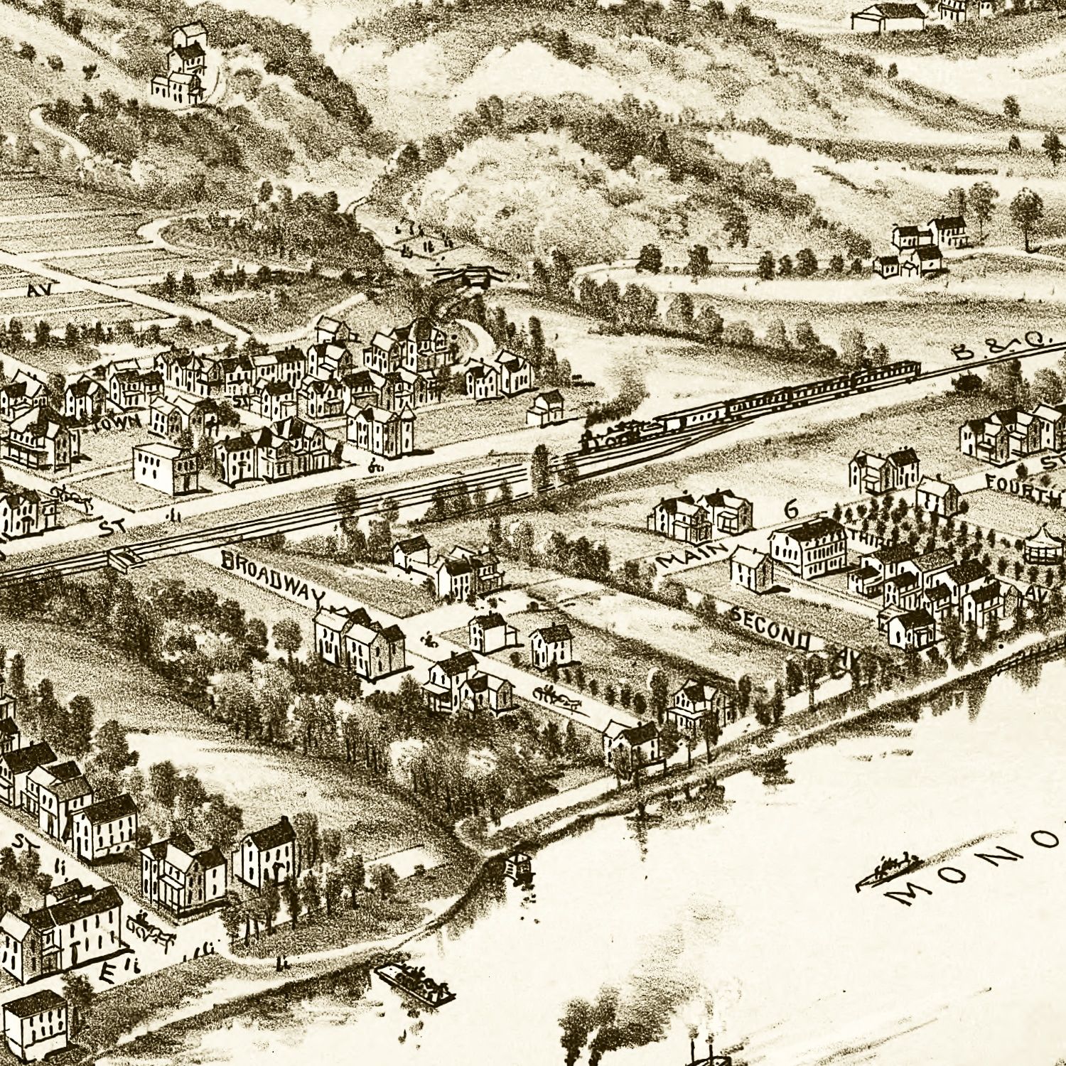 Vintage Map of Point Marion, Pennsylvania 1902