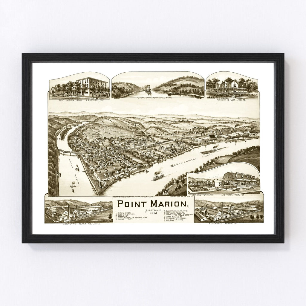 Vintage Map of Point Marion, Pennsylvania 1902