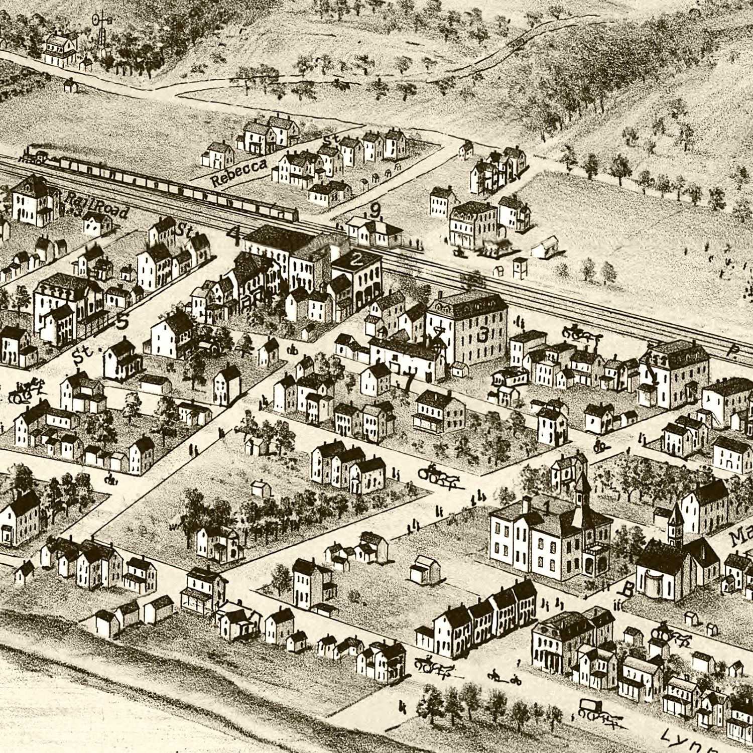Vintage Map of Roscoe, Pennsylvania 1902