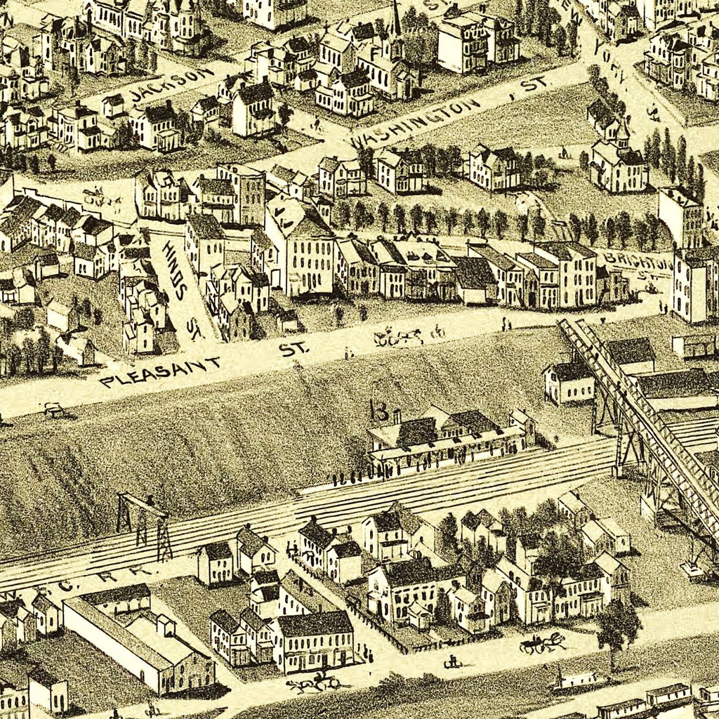 Vintage Map of Rochester, Pennsylvania 1900