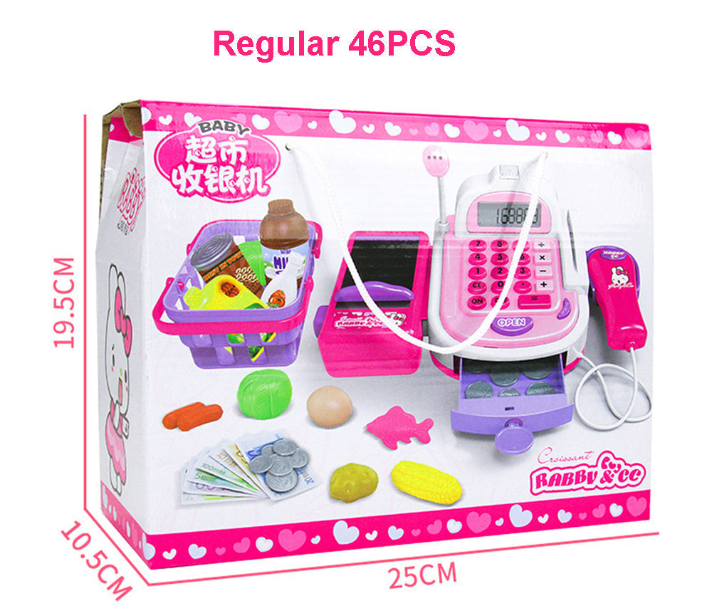 Kids Supermarket Checkout Toy – Interactive Plastic Cash Register
