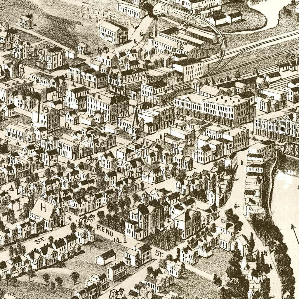Vintage Map of Sharon, Pennsylvania 1901