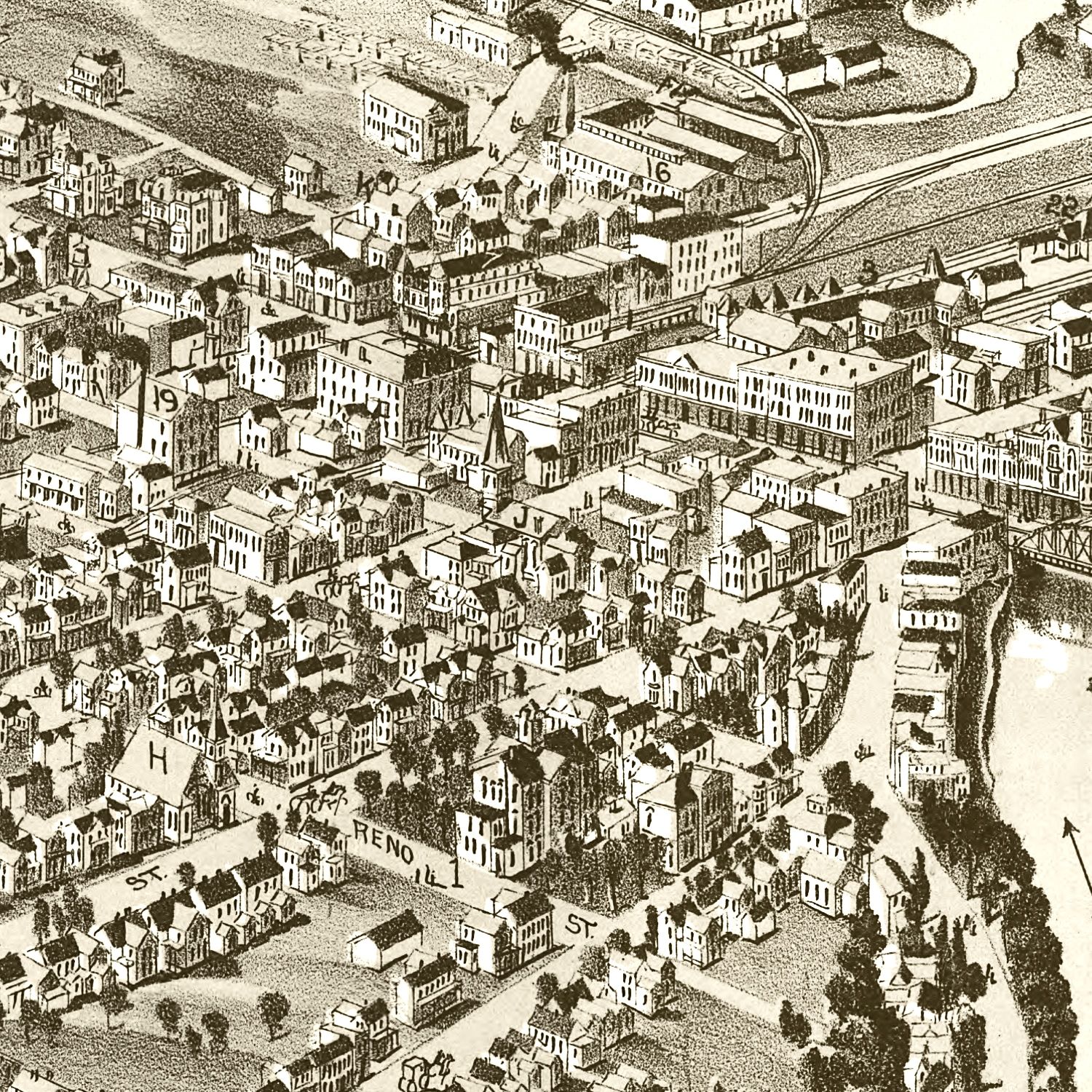 Vintage Map of Sharon, Pennsylvania 1901