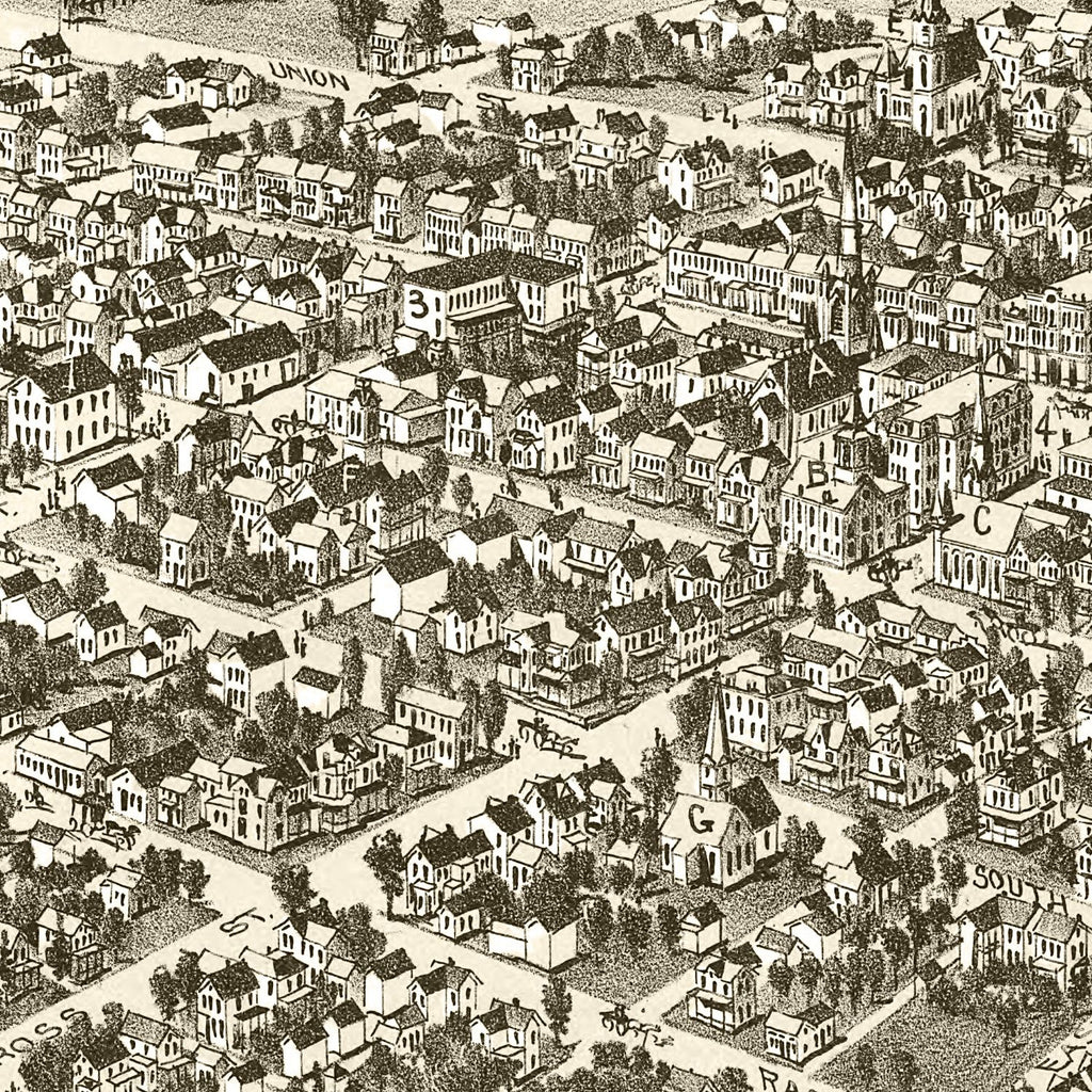 Vintage Map of Somerset, Pennsylvania 1900