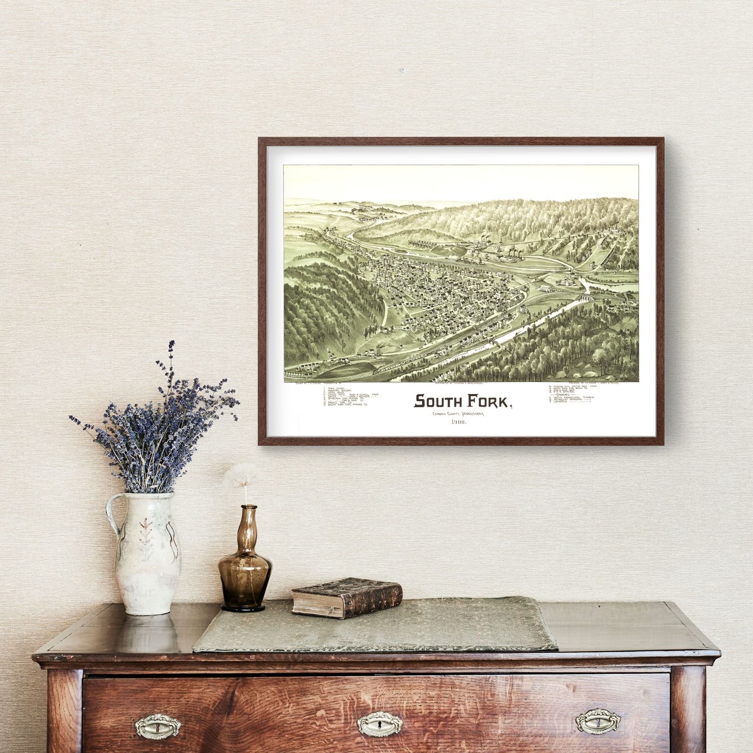 Vintage Map of South Fork, Pennsylvania 1900