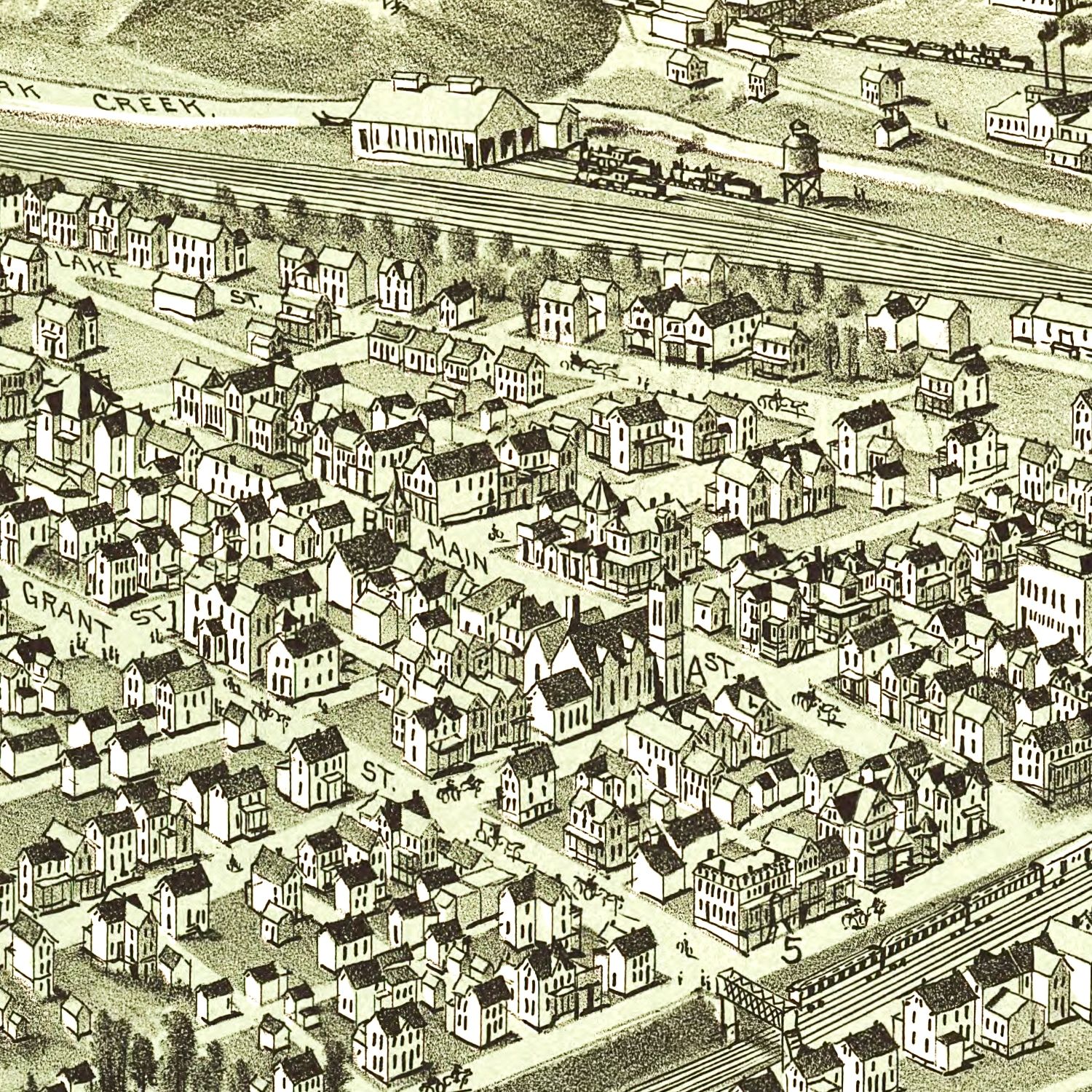 Vintage Map of South Fork, Pennsylvania 1900