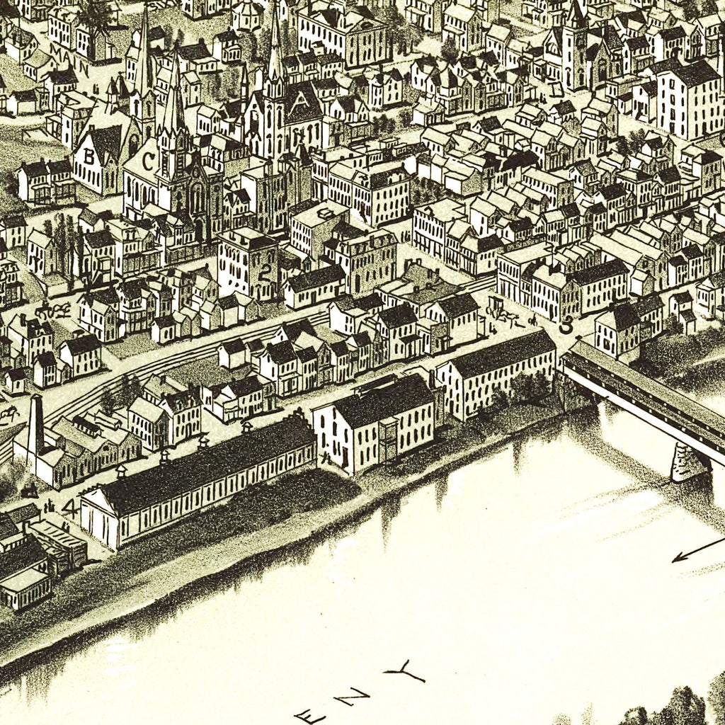 Vintage Map of West Newton, Pennsylvania 1900