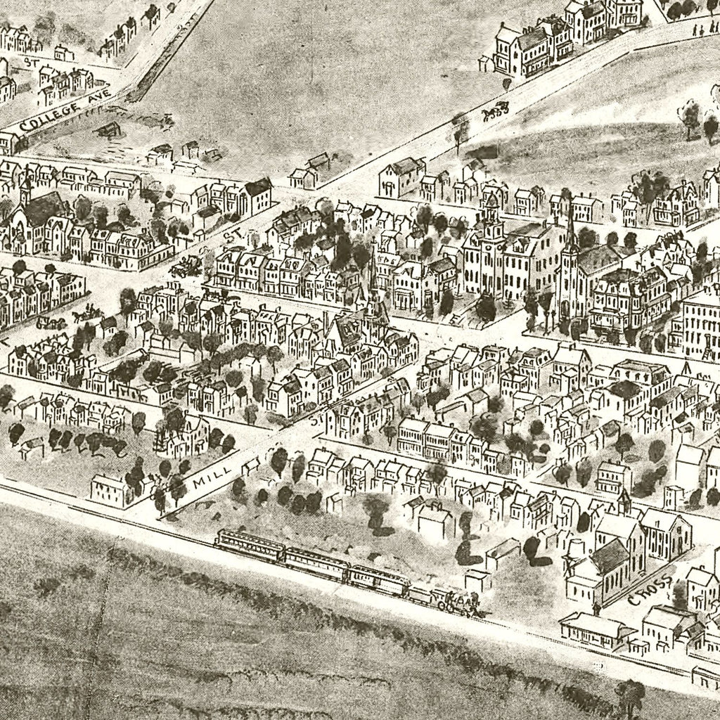 Vintage Map of Chestertown, Maryland 1907