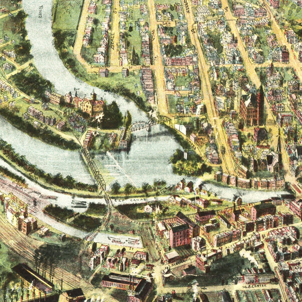 Vintage Map of Cumberland, Maryland 1906