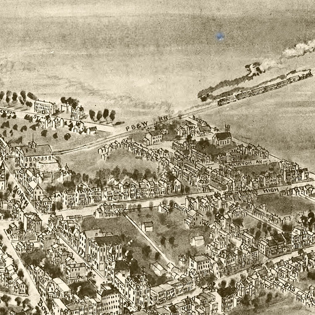 Vintage Map of Elkton, Maryland 1907