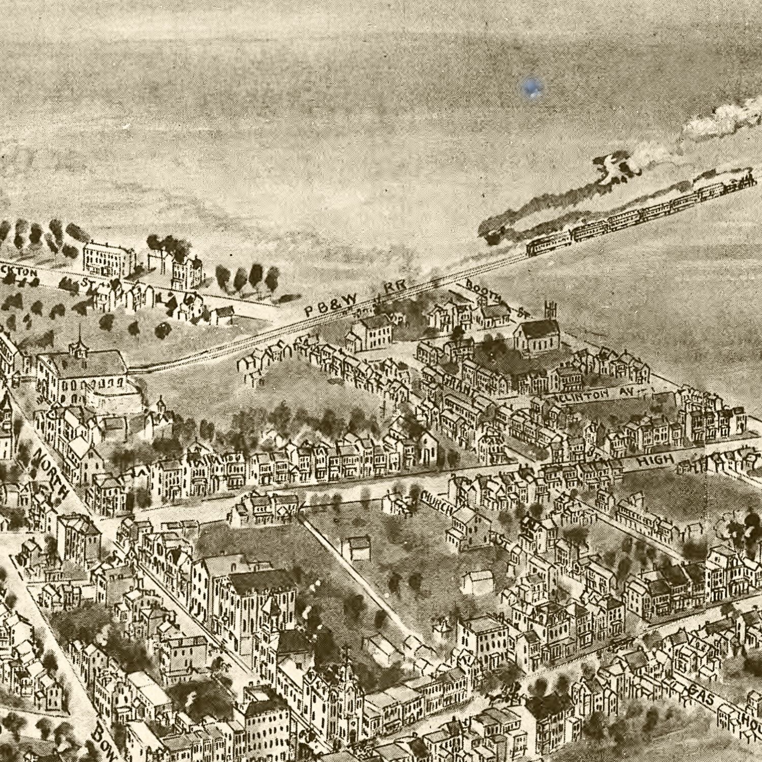 Vintage Map of Elkton, Maryland 1907