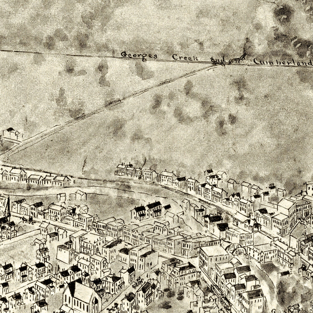 Vintage Map of Lonaconing, Maryland 1905