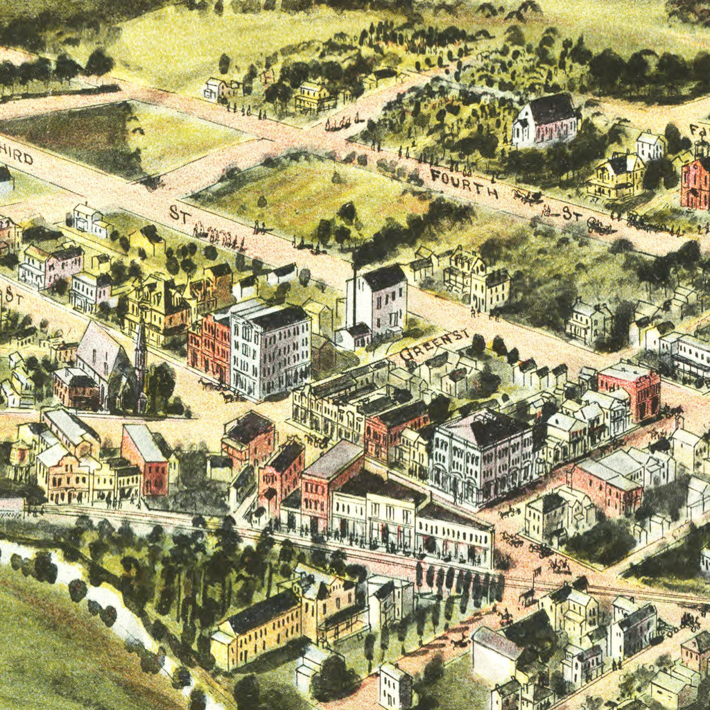 Vintage Map of Oakland, Maryland 1906