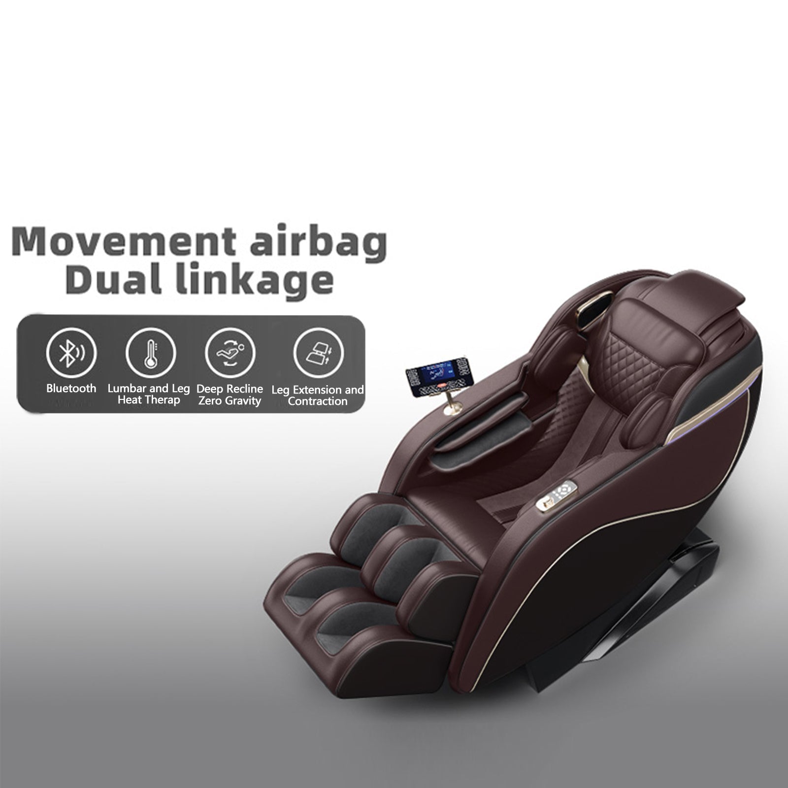 'Luxury Meets Technology! Zero Gravity Massage Chair with SL-Track, Shiatsu, Heated Back & Calves, Foot Rollers, Built-in Speakers & Smart LCD Control – Elevate Your Home or Office Comfort!'