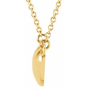14K Yellow Gold .01 CTW Natural Diamond Heart 16.5" Necklace