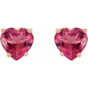 14K Rose Gold Natural Pink Tourmaline Earrings – image 2