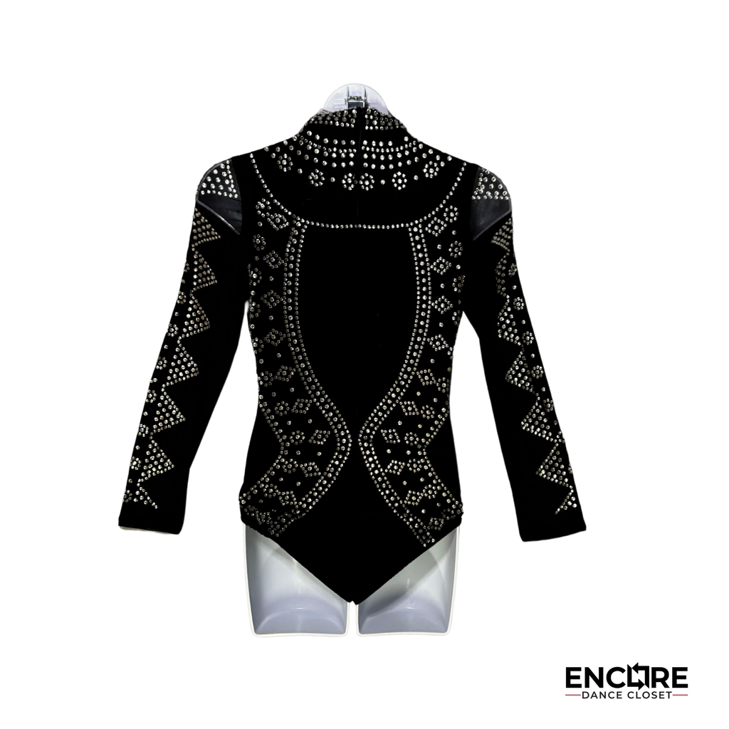 Elegant Black Mesh Leotard