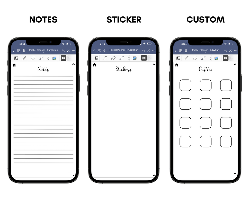 Digital Phone Planner Black