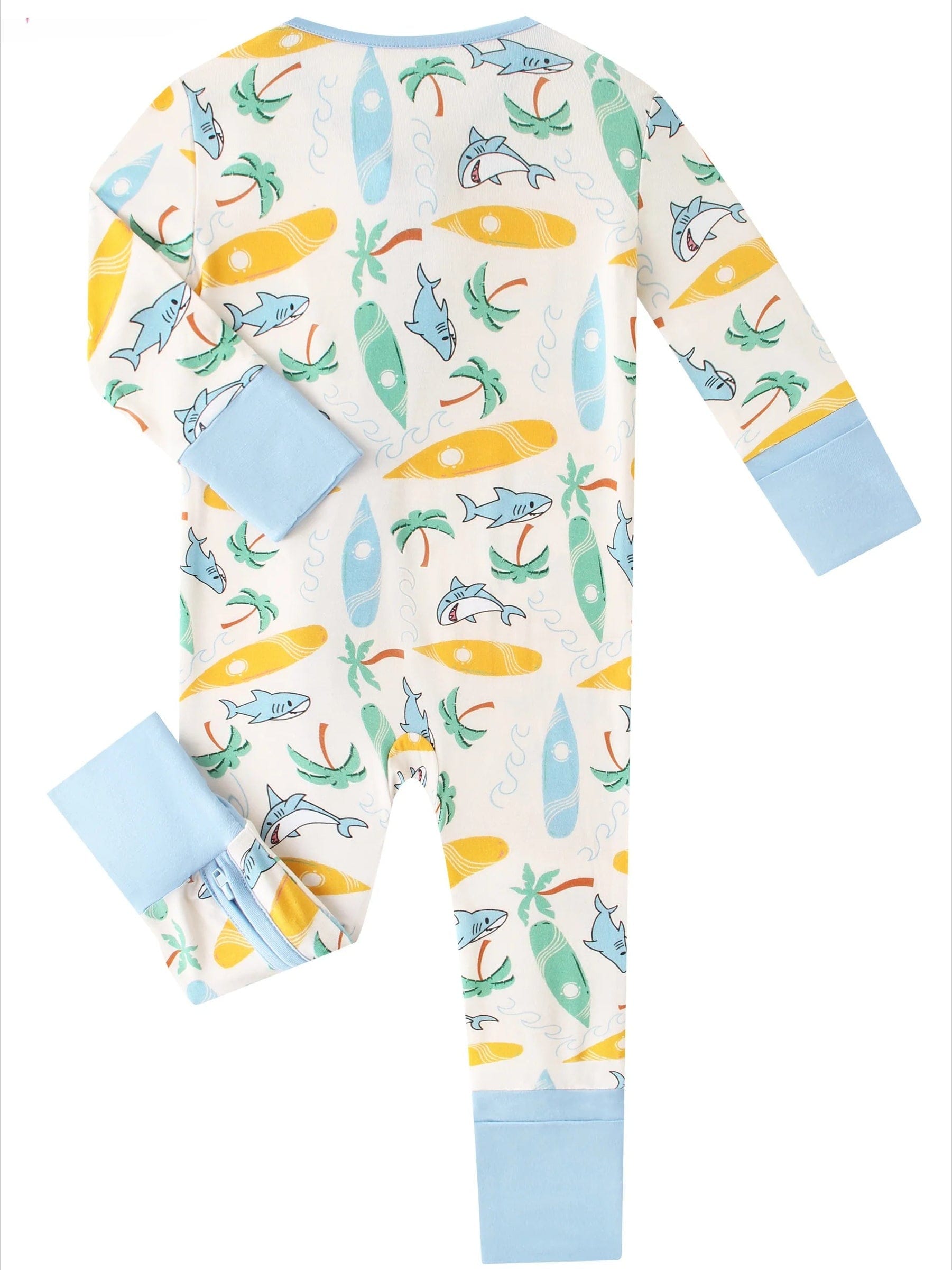 Posh TOT Surf's Up Bamboo Baby Convertible Zippy Romper  CINCO DE MAYO PROMO - FINAL SALE